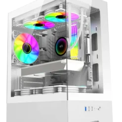 Gabinete Sentey H10 White 5 ARGB Auto (6100-ARGB-Sfwhite) VGA 30Cm