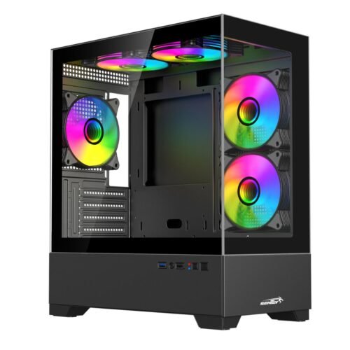 Gabinete Sentey H30 Black 5 ARGB TG VGA 35Cm