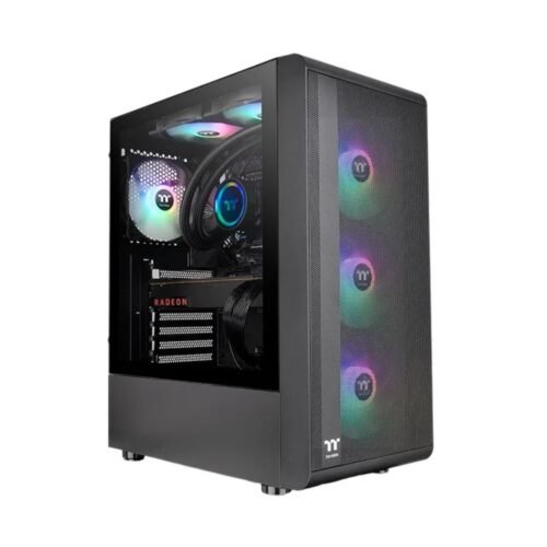Gabinete Thermaltake Tt S200 TG 3 Fans ARGB Black VGA 33Cm