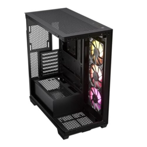 Alternative view of Gabinete Corsair 3500X TG ARGB X3 Black VGA 41Cm