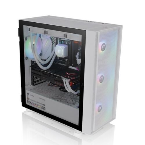 Alternative view of Gabinete Thermaltake H570 Mid-Tower TG Fan X3 ARGB Mesh Front Snow White