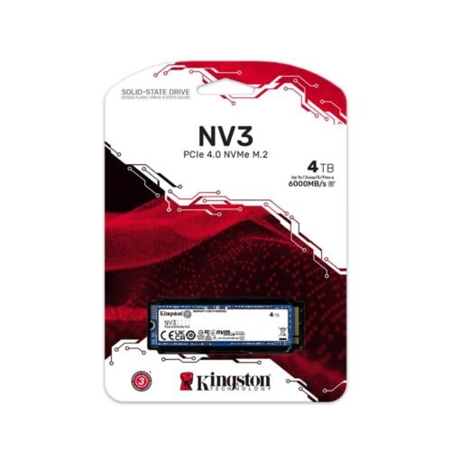 SSD M.2 4Tb Kingston Snv3S Nvme Pcie Gen4 6000Mb/S - 5000Mb/S