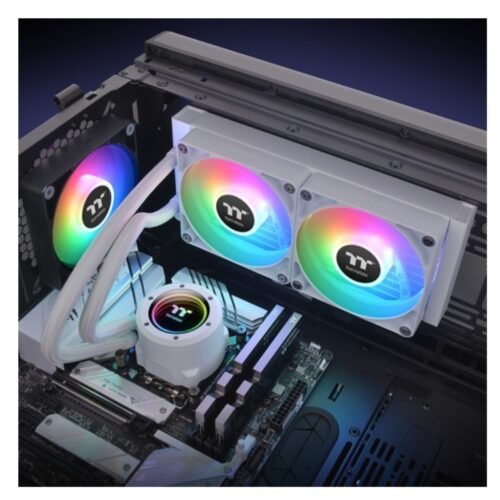 Alternative view of Watercooler Thermaltake TH240 TT ARGB SYNC AIO SNOW ED. WHITE