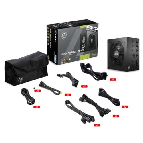 Fuente MSI MAG 850W A850Gl 80 Plus Gold Full Modular Pcie 5.1