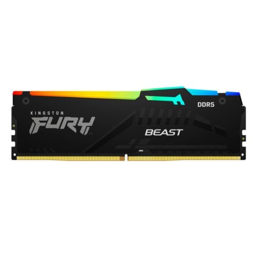 Memoria DDR5 16Gb 5200Mhz (1X16Gb) RGB Kingston Fury Beast Black