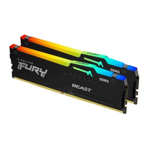 Memoria DDR5 64Gb 6000Mhz (2X32Gb) RGB Kingston Fury Beast Black