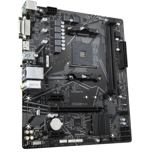 Mother AM4 Gigabyte A520M H M.2 2 Slots RGB Fusion