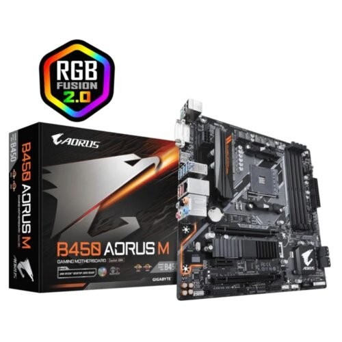 Mother AM4 Gigabyte B450 Aorus M M2 4 Slots RGB