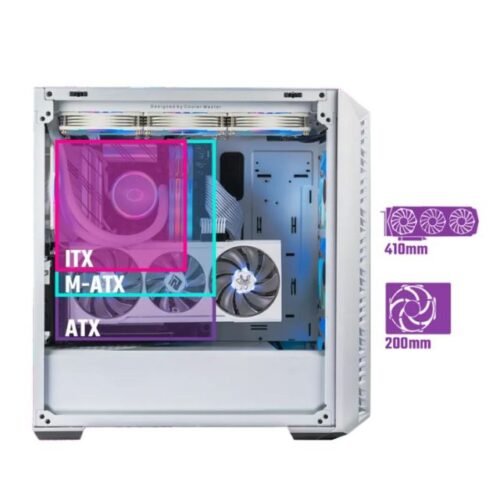 Gabinete Coolermaster Masterbox 520 3 ARGB TG VGA 41Cm