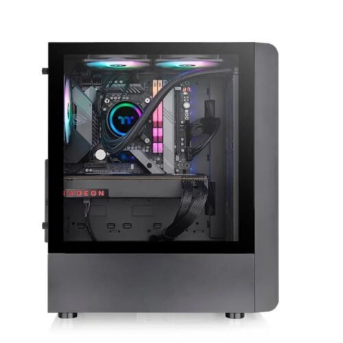 Gabinete Thermaltake Tt S200 TG 3 Fans ARGB Black VGA 33Cm