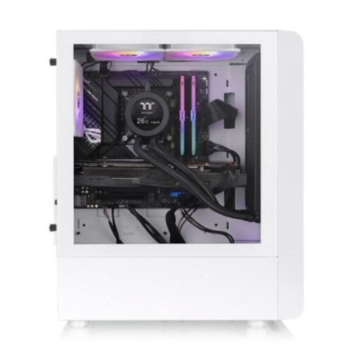 Gabinete Thermaltake Tt S200 TG 3 Fans ARGB White VGA 33Cm