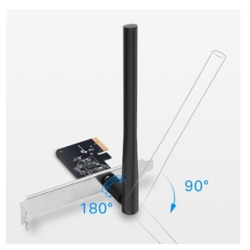 Alternative view of Placa de Red WiFi PCIe Archer T2E AC600 1 Antena