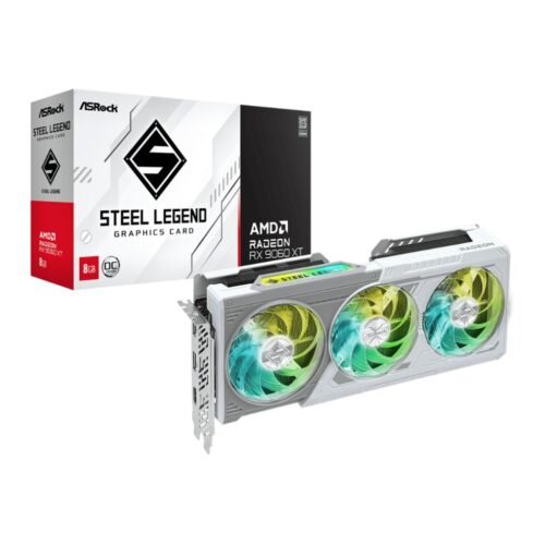 Placa de Video ASRock RX 7600 8Gb Steel Legend White ARGB OC