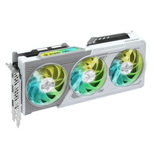 Alternative view of Placa de Video ASRock RX 7600 8Gb Steel Legend White ARGB OC