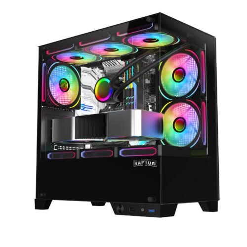 Gabinete Raptor THUNDER STRIKE Mid Tower ATX TG RGB Black