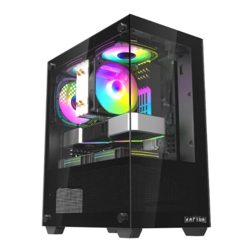 Gabinete Raptor NOVA PRIME Mid Tower ATX TG RGB Black