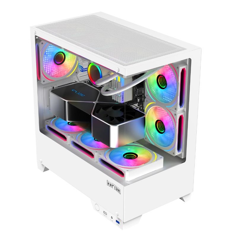 Gabinete Raptor THUNDER STRIKE Mid Tower ATX TG RGB White