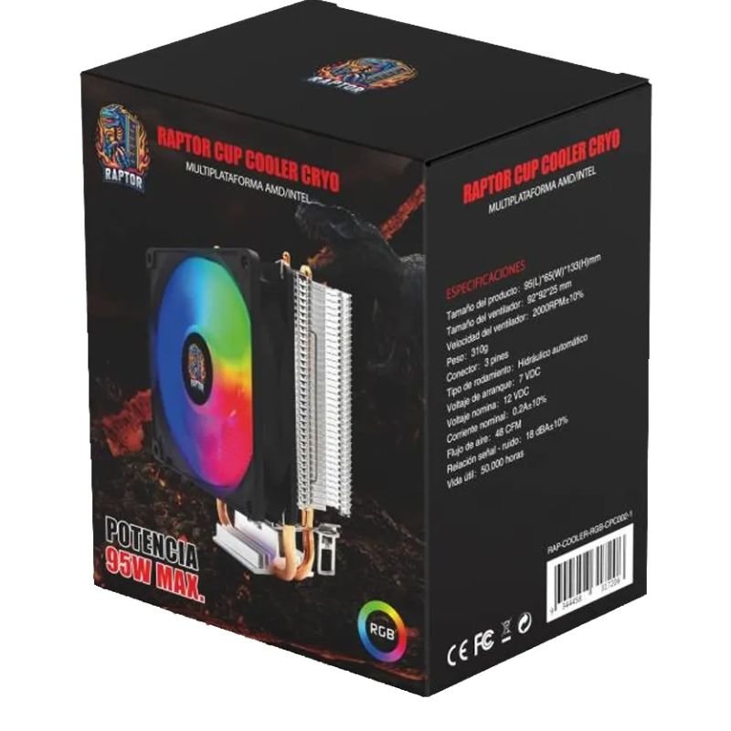 Cooler Raptor Cryo RGB TDP 95W