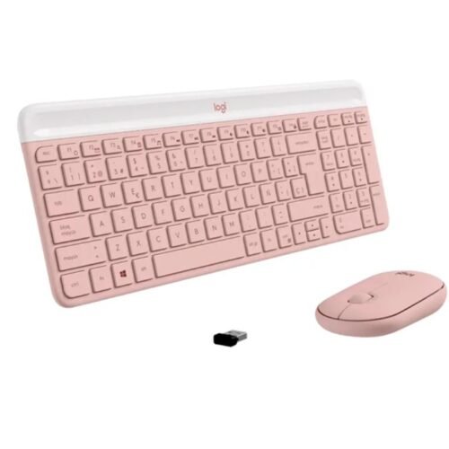 Combo Teclado y Mouse Inalambrico Slim Logitech MK470 Rosa