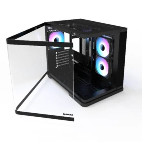Gabinete Raidmax INFINITA i630 ATX Fishtank Curved Glass ARGB Black