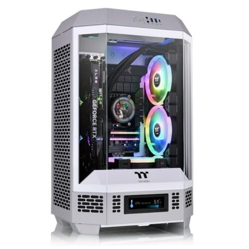 Gabinete Thermaltake The Tower 300 Mid Tower TG 2x Fan Limestone