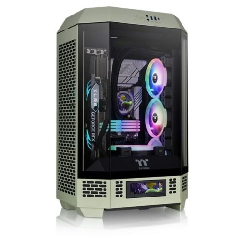 Gabinete Thermaltake The Tower 300 Mid Tower TG 2x Fan Matcha Green
