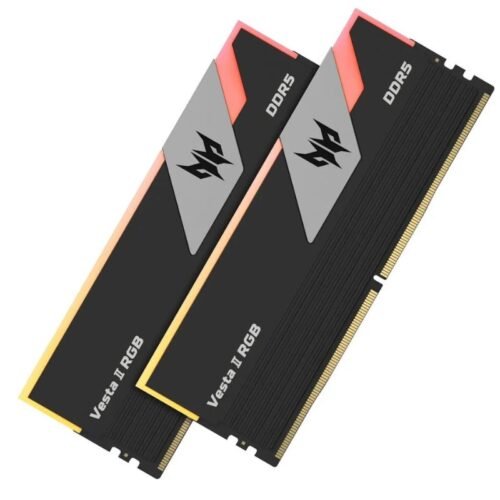 Memoria DDR5 32Gb 6000Mhz (2X16Gb) RGB Acer Predator Vesta II Silver