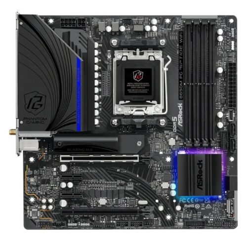 Alternative view of Mother AM5 ASRock B650M PG Riptide WiFi