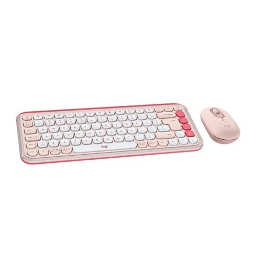 Combo Teclado y Mouse Bluetooth Logitech Pop Icon Rosa