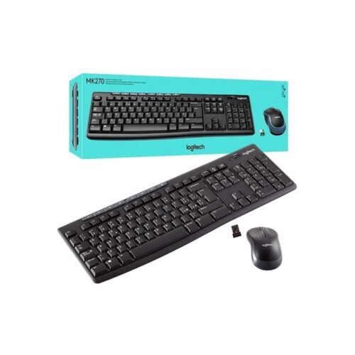 Combo Teclado y Mouse Inalambrico Logitech MK270 Negro