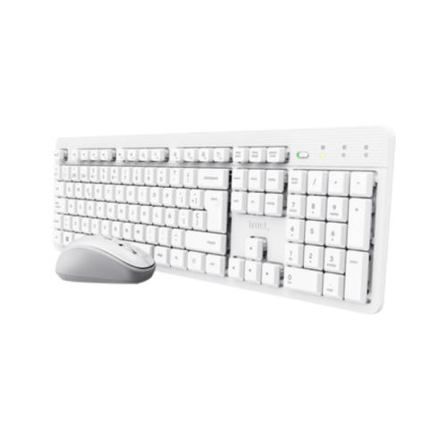 Combo Teclado y Mouse Inalambrico Trust ODY II Blanco