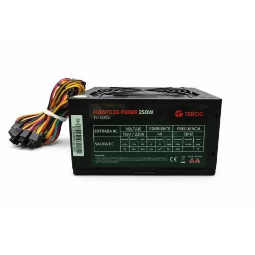 Fuente Teros 250W TE-1330S ATX 3.1 24 Pines Black
