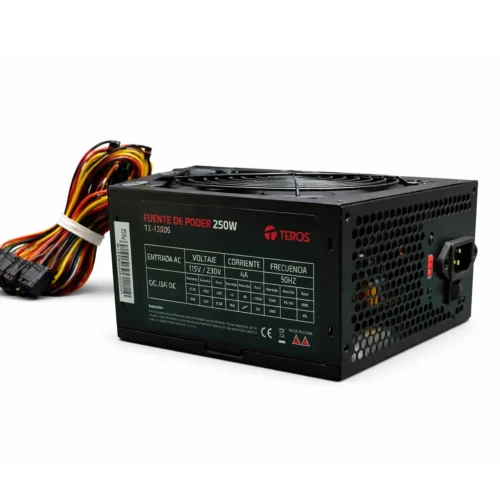 Fuente Teros 250W TE-1330S ATX 3.1 24 Pines Black