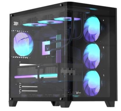 Gabinete Formula V Crystal U2 Floe ATX 4x Fan RGB Black