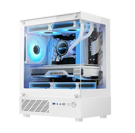 Gabinete Formula V Crystal Z1Cm Plus Micro-ATX 3x Fan RGB White