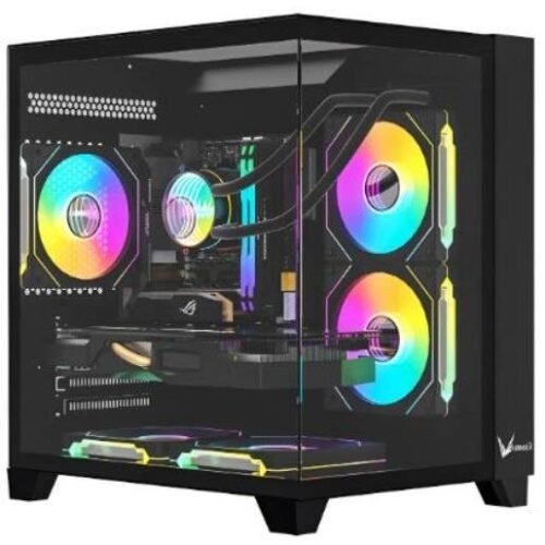 Gabinete Formula V Crystal Z9M Floe Micro-ATX 5x Fan ARGB Black