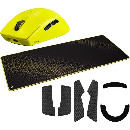 Mouse Gamer Inalámbrico Corsair M75 Air Amarillo + Mousepad
