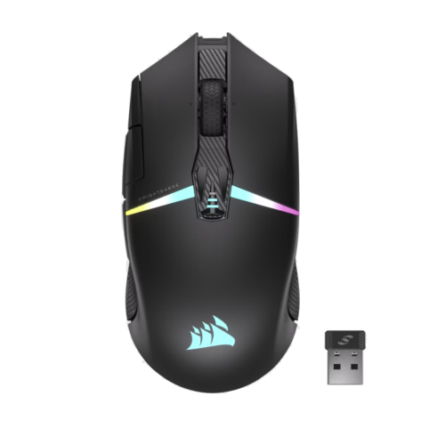 Mouse Gamer Inalámbrico Corsair Nightsabre RGB Negro