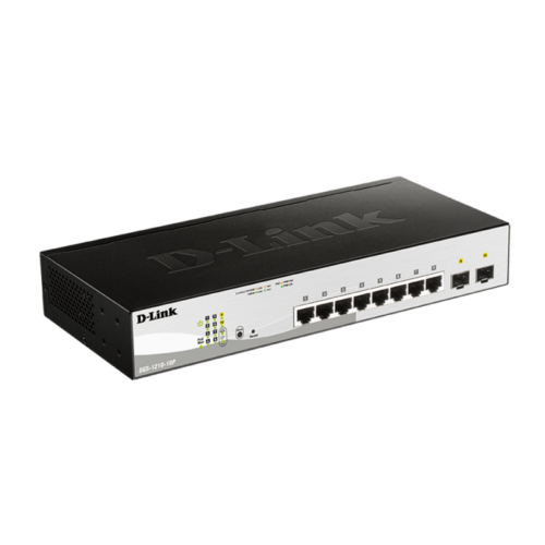 Switch D-Link DGS-1210-10P 8 Puertos Gigabit 2 SFP PoE