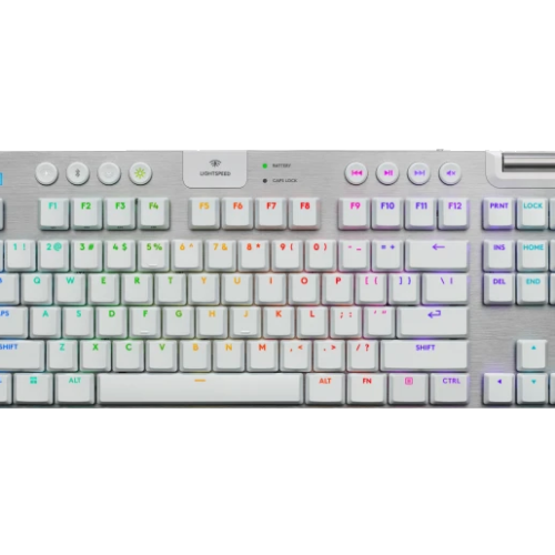 Teclado Gamer Mecánico Inalámbrico Logitech G915 X TKL RGB Blanco