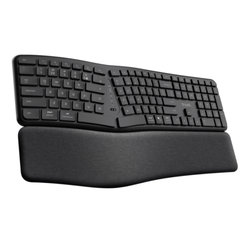 Teclado Inalámbrico Trust Keyra Ergo Negro (Inglés)
