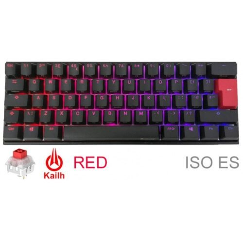 Teclado Mecánico Gamer Ducky Mecha Mini RGB Kailh BOX Red PBT Double-shot