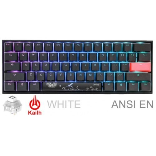 Teclado Mecánico Gamer Ducky Mecha Mini RGB Kailh BOX White PBT Double-shot (Inglés)