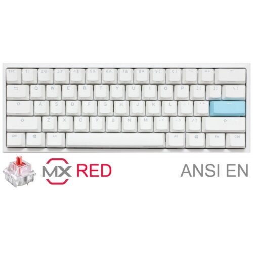 Teclado Mecánico Gamer Ducky One 2 Mini RGB Cherry MX Red Pure White (Inglés)