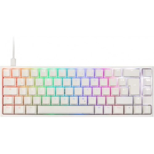 Teclado Mecánico Gamer Ducky One 2 SF RGB Cherry MX Silver (Speed) Pure White ABS