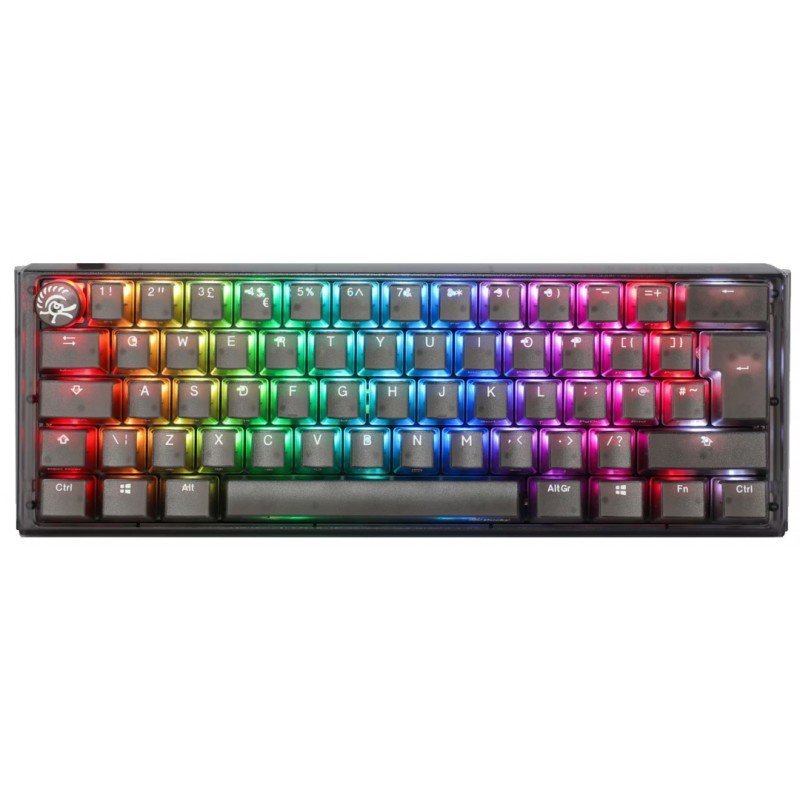 Teclado Mecánico Gamer Ducky One 3 Mini Cherry MX Brown Aura Clear Black RGB