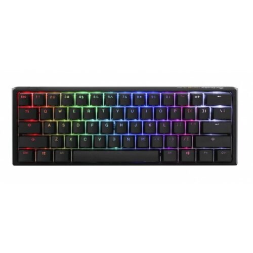 Teclado Mecánico Gamer Ducky One 3 Mini Cherry MX Brown Negro y Blanco RGB Hotswap (Inglés)