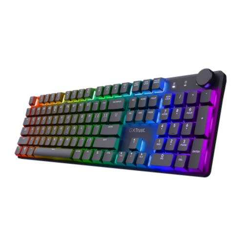 Teclado Mecánico Gamer Inalámbrico Trust GXT 868 Torix Switch Blanco Negro (Inglés)
