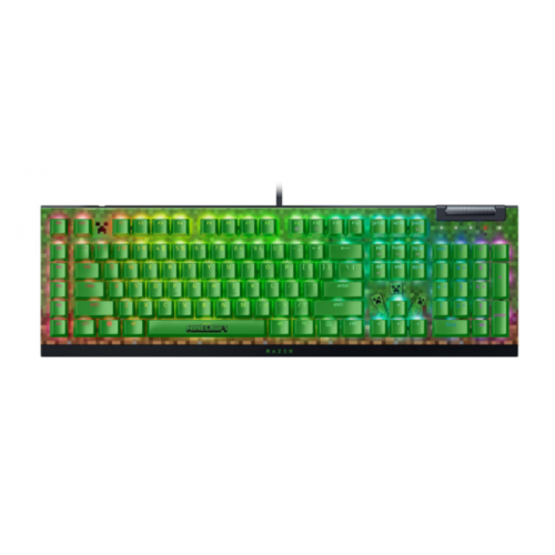 Teclado Mecánico Gamer Razer BlackWidow V4 X Minecraft Edition Green Switch (Inglés)