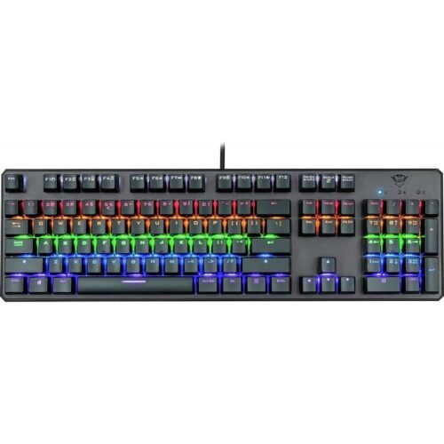 Teclado Mecánico Gamer Trust GXT 865 Asta Switch Rojo Negro
